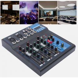 MIXER AUDIO 4 CANALI PROFESSIONALE BLUETOOTH DISPLAY ECHO-DELAY dj karaoke