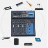 MIXER AUDIO 4 CANALI PROFESSIONALE BLUETOOTH DISPLAY ECHO-DELAY dj karaoke