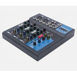 MIXER AUDIO 4 CANALI PROFESSIONALE BLUETOOTH DISPLAY ECHO-DELAY dj karaoke