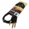 CAVO AUDIO JACK 6,3 MM 3 METRI -- 1 SPINA JACK 6,3 STEREO / 2 SPINE JACK MONO