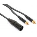 CAVO AUDIO 2 SPINE RCA -- 1 SPINA CANNON XLR 3 POLI 3 mt.