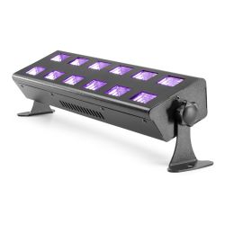 EFFETTO LUCE BARRA LED ULTRAVIOLETTI UV 12 X 3W alta luminosita'