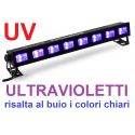 copy of EFFETTO LUCE VIOLA BARRA FLUO LED ULTRAVIOLETTI UV 8 X 3W alta luminosita'
