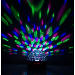 COPPIA LUCI PSICHEDELICHE DISCOTECA A LED MEZZA SFERA CON RADIO PARTY DA CASA