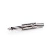 PACCO DA 25 PZ. CONNETTORE AUDIO SALDARE JACK 6,3 MONO MASCHIO METALLO NICHEL ARGENTO