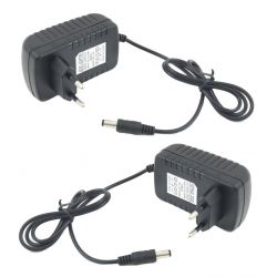 4 PEZZI -- Alimentatore 12V 2A - 12 VOLT striscie led telecamere universale connettore 5,5 mm