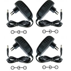 4 PEZZI -- Alimentatore 12V 2A - 12 VOLT striscie led telecamere universale connettore 5,5 mm