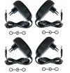 4 PEZZI -- Alimentatore 12V 2A - 12 VOLT striscie led telecamere universale connettore 5,5 mm