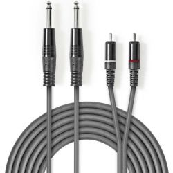 CAVO JACK RCA 2 SPINE RCA MASCHIO + 2 SPINE JACK 6,3 MM mixer casse