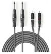 CAVO JACK RCA 2 SPINE RCA MASCHIO + 2 SPINE JACK 6,3 MM mixer casse