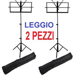 2 PEZZI LEGGIO MUSICALE PER SPARTITI PIEGHEVOLE RICHIUDIBILE CON BORSA