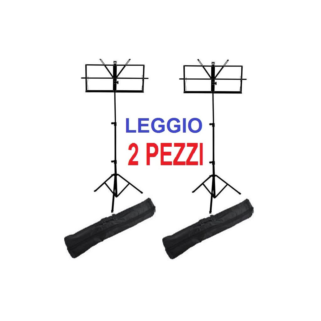 2 PEZZI LEGGIO MUSICALE PER SPARTITI PIEGHEVOLE RICHIUDIBILE CON BORSA
