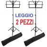 2 PEZZI LEGGIO MUSICALE PER SPARTITI PIEGHEVOLE RICHIUDIBILE CON BORSA