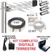 IMPIANTO DIGITALE TERRESTRE COMPLETO DVB-T2  AMPLIFICATORE ALIMENTATORE ANTENNA