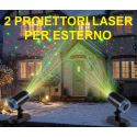 2 PEZZI LASER PER ESTERNO DA GIARDINO PROIETTORE MULTICOLORE CASA