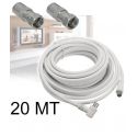 CAVO ANTENNA TV PARABOLA 20 METRI UTILIZZABILE PER SATELLITE O DVB-T2