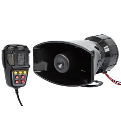 MEGAFONO PER AMBULANTI 100W CON SIRENA + TELECOMANDO 12V 108 dB