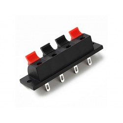 COPPIA MORSETTIERA A MOLLA 4 POLI ALTOPARLANTE CASSE ACUSTICHE (2 pz.) - 3