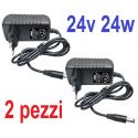 2 PEZZI ALIMENTATORE 24V POTENZA 24W IP20 STRISCIA LED per esterno