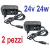 2 PEZZI ALIMENTATORE 24V POTENZA 24W IP20 STRISCIA LED per esterno