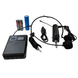 MICROFONO AD ARCHETTO + CRAVATTA UHF SENZA FILI RICARICABILE USB 5V