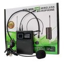 MICROFONO AD ARCHETTO + CRAVATTA UHF SENZA FILI RICARICABILE USB 5V
