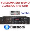 da riparare | AMPLIFICATORE COMBO 100V / 4-16 OHM 400W BLUETOOTH + TELECOMANDO + DISPLAY + USB/SD
