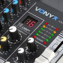 MIXER AUDIO KARAOKE DJ STUDIO PROCESSORE DI EFFETTI FX BLUETOOTH USB DISPLAY - 3
