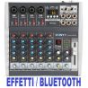 MIXER AUDIO 6 CH. KARAOKE DJ STUDIO CON EFFETTI FX BLUETOOTH USB DISPLAY - 1