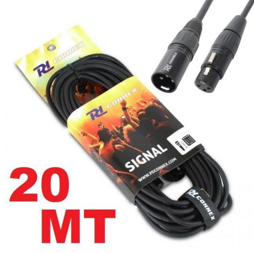 CAVO PROFESSIONALE XLR 20 mt. CANON M. + F. PROLUNGA MIXER CASSE - 1