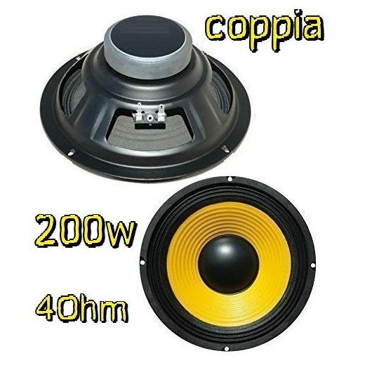 COPPIA WOOFER RICAMBIO CASSE ALTOPARLANTI PREDISPOSIZIONI AUTO 6,5" 16,5 CM 200W 4 OHM - 1