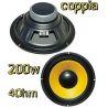 COPPIA WOOFER RICAMBIO CASSE ALTOPARLANTI PREDISPOSIZIONI AUTO 6,5" 16,5 CM 200W 4 OHM - 1