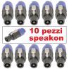 10 PZ. CONNETTORE AUDIO SPEAKON 4 POLI casse passive amplificatore - 1