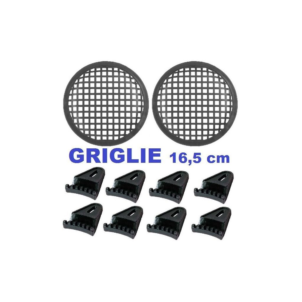 COPPIA GRIGLIE RETINA MASCHERINA 16,5cm PER CASSE ACUSTICHE ALTOPARLANTI - 1 COPPIA GRIGLIE RETINA MASCHERINA 16,5cm PER CASSE ACUSTICHE ALTOPARLANTI - 1