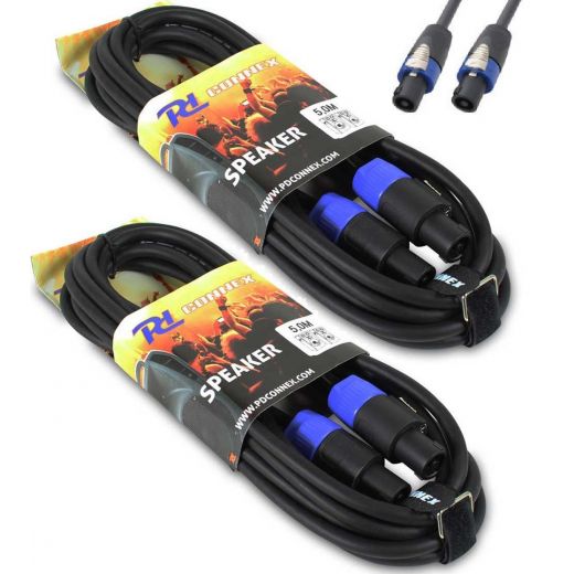 COPPIA CAVO SPEAKON M. + SPEAKON M. 5 METRI CASSE ACUSTICHE PASSIVE / AMPLIFICATORE - 1