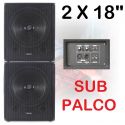 COPPIA SUBWOOFER AMPLIFICATI 2000W 46 CM (18") DA PALCO ART. CP170798 - 1