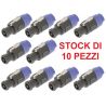 STOCK 10 PEZZI CONNETTORE SPINA SPEAKON MASCHIO 4 POLI "PRO" - 1