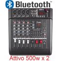 MIXER AUDIO AMPLIFICATO 1000W 5 canali CON EFFETTI FX DSP+ USB dj pianobar - 1