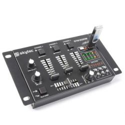 MIXER PROFESSIONALE COMPATTO 2 3 CANALI DISPLAY MP3 PLAYER + USB SD