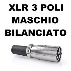 CONNETTORE A SALDARE SPINA CANNON XLR 3 POLI BILANCIATO - 1