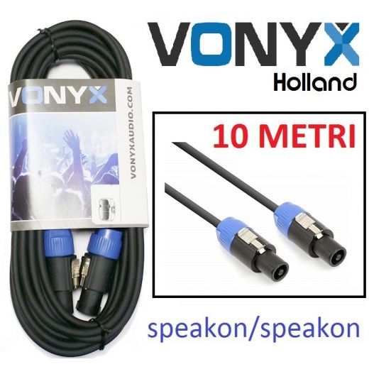 CAVO SPEAKON M. + SPEAKON M. 10 METRI CASSE ACUSTICHE PASSIVE AMPLIFICATORE NL2 - 1