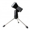 ASTA MICROFONICA DA TAVOLO SUPPORTO METALLO PORTA MICROFONO + CLIP - 1