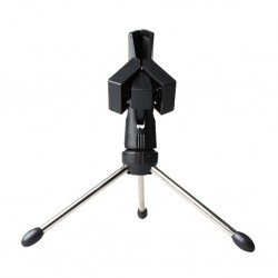 ASTA MICROFONICA DA TAVOLO SUPPORTO METALLO PORTA MICROFONO + CLIP - 4