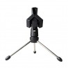 ASTA MICROFONICA DA TAVOLO SUPPORTO METALLO PORTA MICROFONO + CLIP - 4