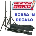 COPPIA STATIVI SUPPORTI TREPPIEDI X CASSE ACUSTICHE + BORSA REGALO - 1