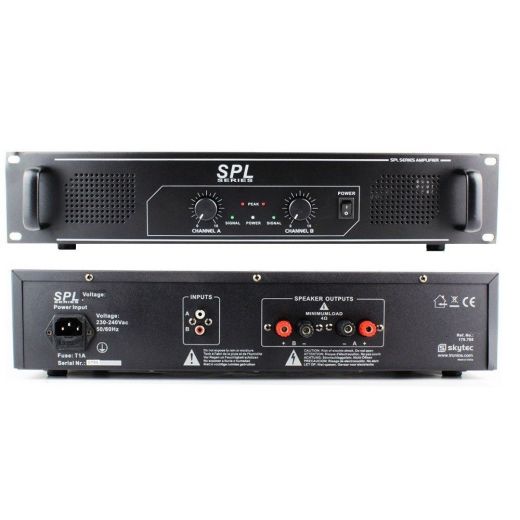 AMPLIFICATORE STEREO DJ 300W HIFI FINALE DI POTENZA RACK 19" DEEJAY - 1