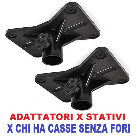 2 SUPPORTI UNIVERSALI PVC PLASTICA FLANGIA STATIVI ADATTATORE TREPPIEDI CASSE - 1