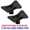 2 SUPPORTI UNIVERSALI PVC PLASTICA FLANGIA STATIVI ADATTATORE TREPPIEDI CASSE - 1