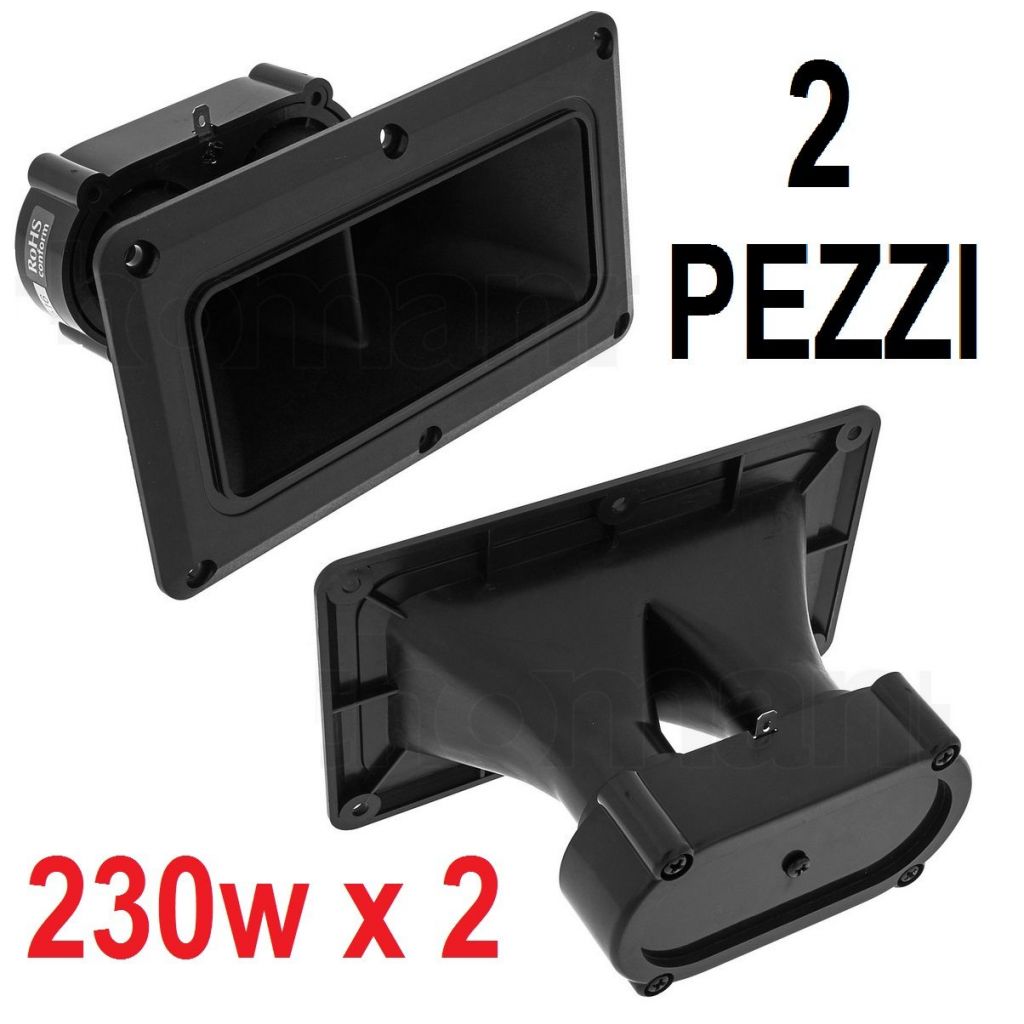 COPPIA TROMBA PIEZOELETTRICO ACUTI PIEZO ELETTRICI doppia mandata 16 x 9,5 cm COPPIA TROMBA PIEZOELETTRICO ACUTI PIEZO ELETTRICI doppia mandata 16 x 9,5 cm