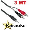 CAVO COMPUTER CASSE 3 mt. JACK 3,5 MM 2 SPINE RCA ART 104801 - 1